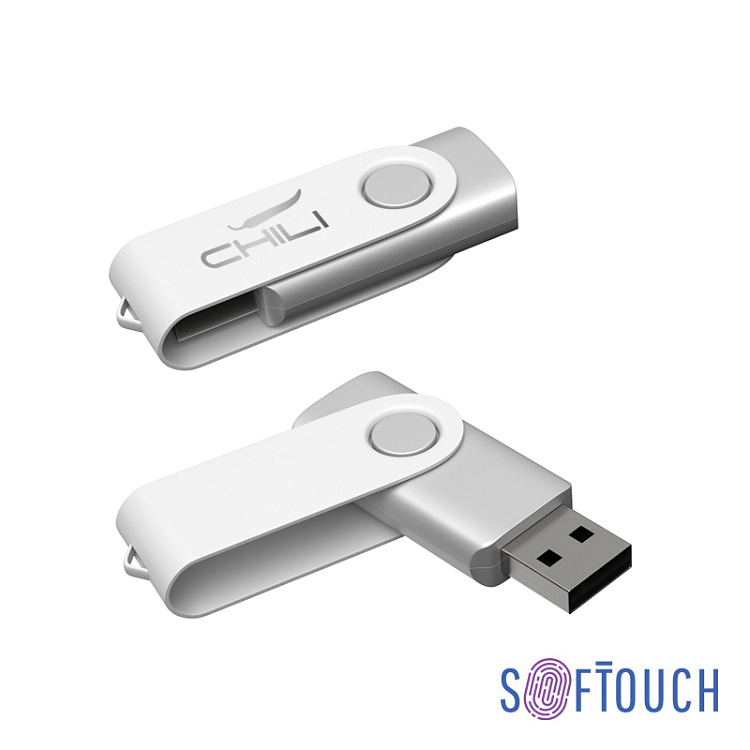 Флеш-карта "Vostok", объем памяти 16Gb, оранжевый, покрытие soft touch