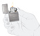 Зажигалка ZIPPO Classic с покрытием Brushed Chrome, латунь/сталь, серебристая, матовая, 38x13x57 мм