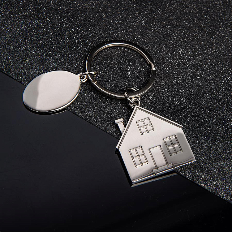 Брелок SILV HOME; 3,97 x 3,3 x 0,3 см; металл