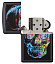 Зажигалка ZIPPO Skull Design с покрытием Black Matte, латунь/сталь, черная, 38x13x57 мм