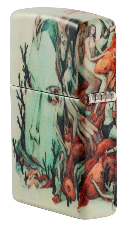 Зажигалка Zippo Classic с покрытием White Matte, латунь/сталь, разноцветная, матовая, 38x13x57 мм