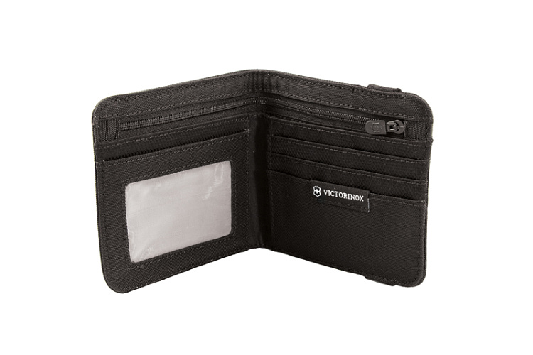 Бумажник VICTORINOX Bi-Fold Wallet, чёрный, нейлон 800D, 11x1x10 см
