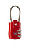 Замок кодовый TSA WENGER, красный, цинковый сплав, 3 x 1 x 8 см