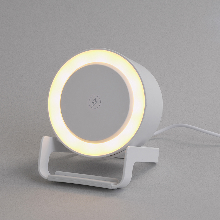Bluetooth колонка-подставка "Smart Sound" с беспроводным (10W) зарядным устройством и подсветкой