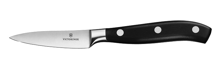 Набор из 6 кованых кухонных приборов VICTORINOX: 5 ножей и ножницы, в антрацитовой подставке из бука
