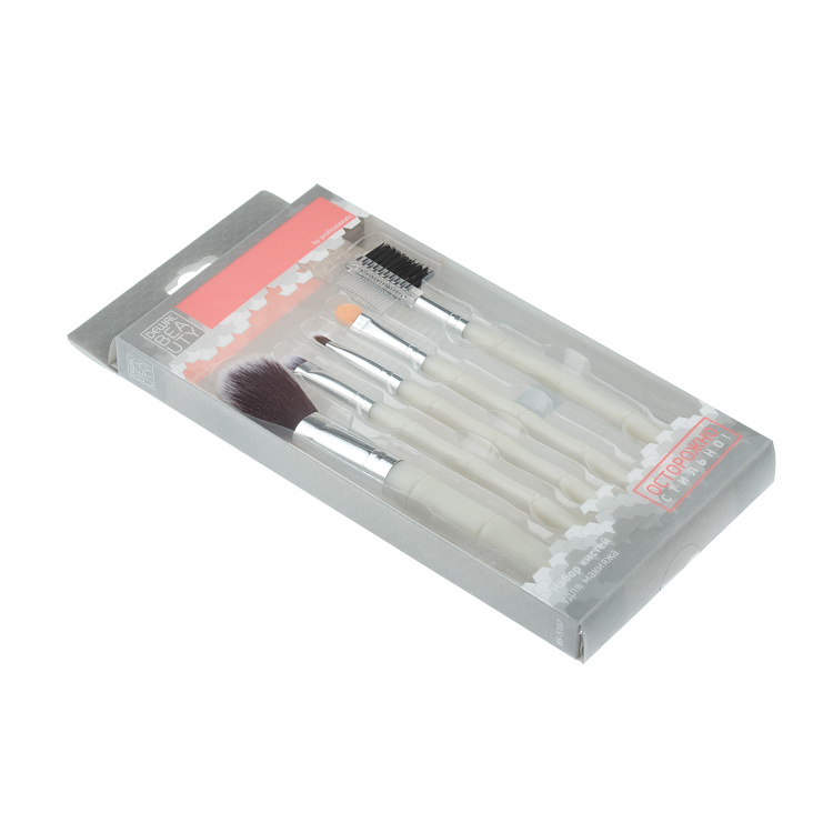 Набор Dewal Beauty косметических кистей /бамбук/ (5шт/уп) 98мм х 175мм