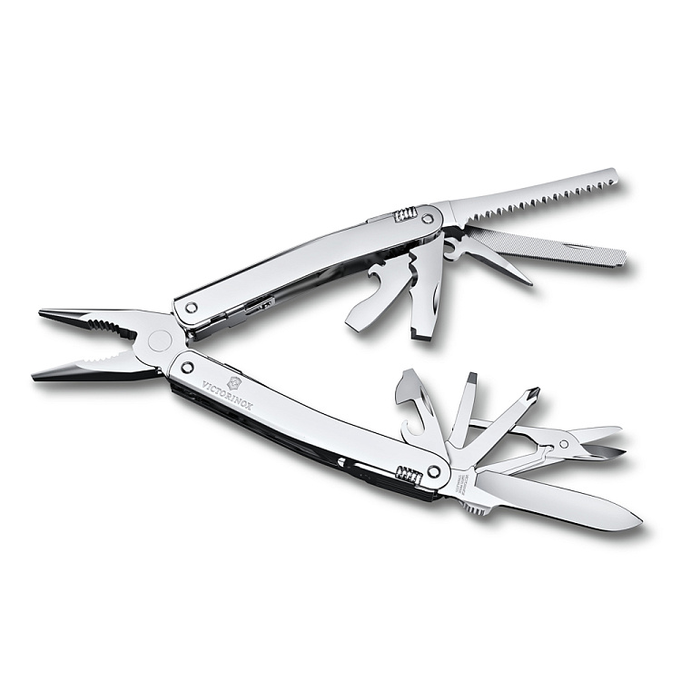 Мультитул VICTORINOX SwissTool Spirit MX, 105 мм, 24 функции, серебристый, в нейлоновом чехле