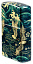 Зажигалка ZIPPO Eastern с покрытием 540 Tumbled Brass, латунь/сталь, зеленая, 38x13x57 мм
