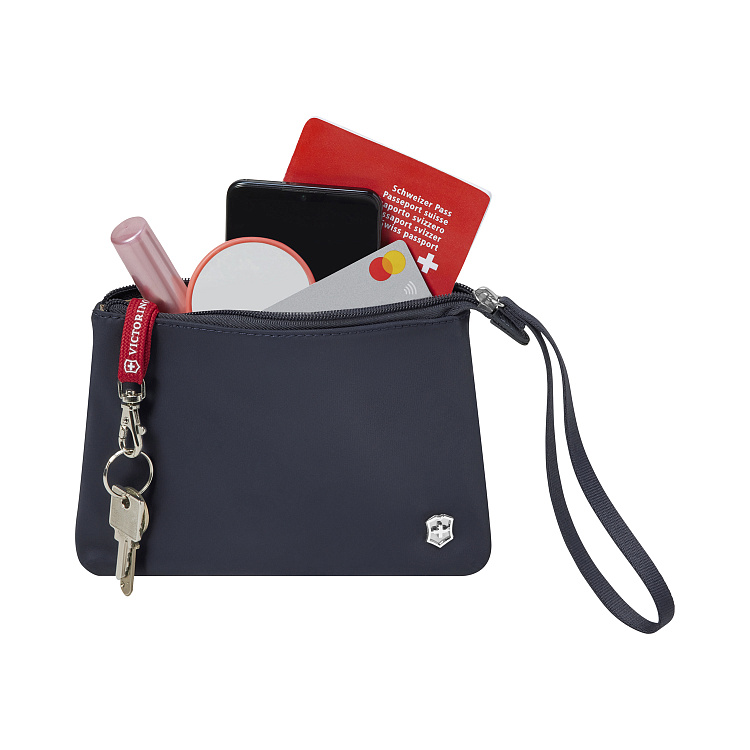 Сумка VICTORINOX Victoria Signature Tote, синяя, нейлон/кожа, 51x15x30 см, 19 л