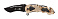 Нож складной Stinger, 100 мм, (чёрный), материал рукояти: алюминий (песочный камуфляж)