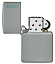 Зажигалка ZIPPO Classic с покрытием Flat Grey, латунь/сталь, серая, глянцевая, 38x13x57 мм