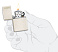 Зажигалка ZIPPO Classic с покрытием Mercury Glass, латунь/сталь, бежевая, матовая, 38x13x57 мм