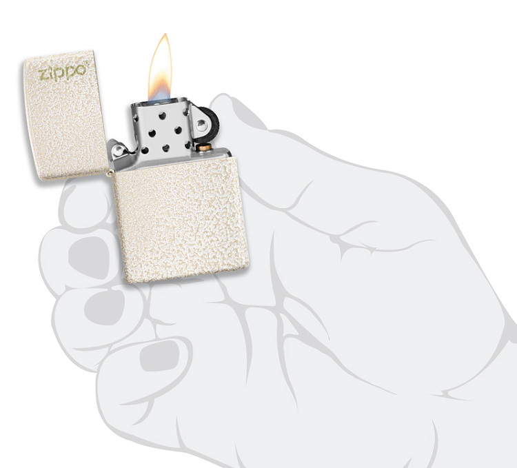 Зажигалка ZIPPO Classic с покрытием Mercury Glass, латунь/сталь, бежевая, матовая, 38x13x57 мм