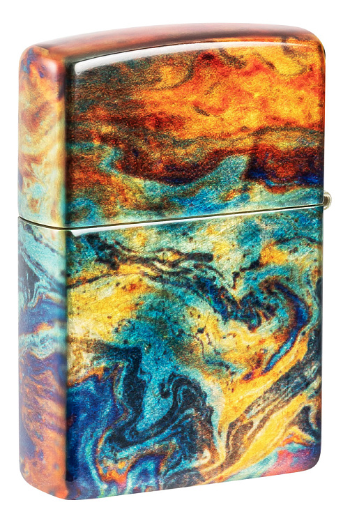 Зажигалка ZIPPO Classic с покрытием 540 Tumbled Brass, латунь/сталь, разноцветная, 38x13x57 мм