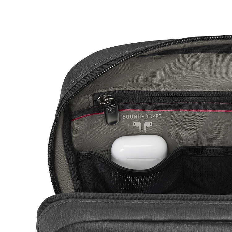 Сумка через плечо VICTORINOX Architecture Urban 2 Crossbody Bag,серый, полиэстер/кожа, 9x22x28 см,6л