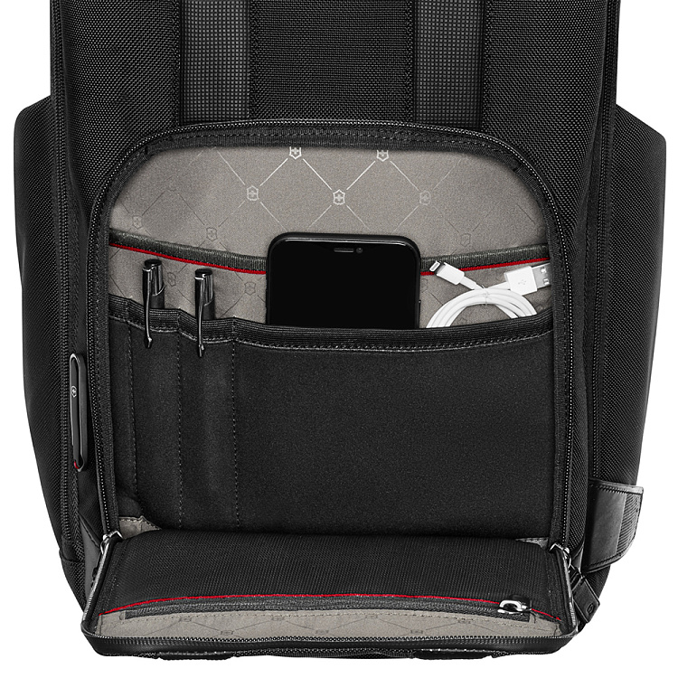 Рюкзак VICTORINOX Architecture Urban2 Deluxe Backpack 15”, черный, полиэстер/кожа, 31x23x46 см, 23 л