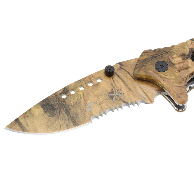 Нож складной Stinger, 95 мм, (песочный камуфляж), рукоять: алюминий (песочный камуфляж)