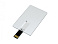 USB 2.0- флешка на 32 Гб в виде металлической карты, с раскладным чипом