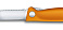 Нож для овощей VICTORINOX SwissClassic, складной, лезвие 11 см с волнистой кромкой, оранжевый