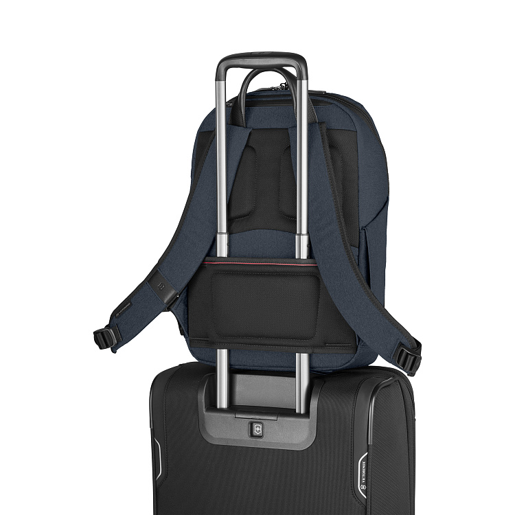 Рюкзак VICTORINOX Architecture Urban 2 City Backpack 14'', синий, полиэстер / кожа, 30x19x42 см, 17л