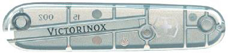 Передняя накладка для ножей VICTORINOX 91 мм, пластиковая, полупрозрачная серебристая