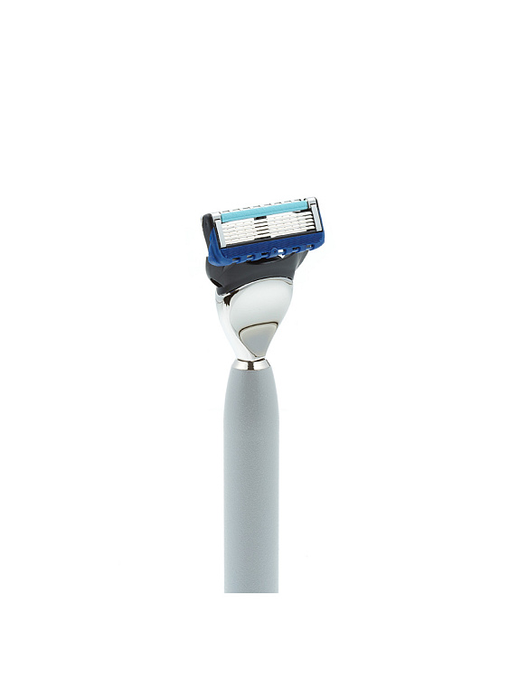 Бритвенный набор IL Ceppo: станок, помазок, подставка, серебристо-черный матовый цвет