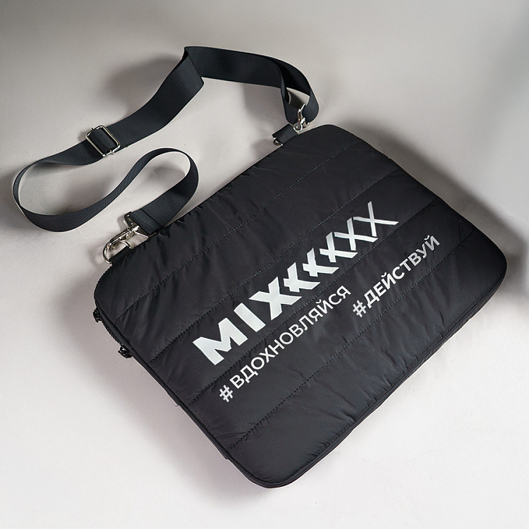 Конференц сумка "MIX", чёрный, 38 х 30 х 1,5 см, 100% нейлон