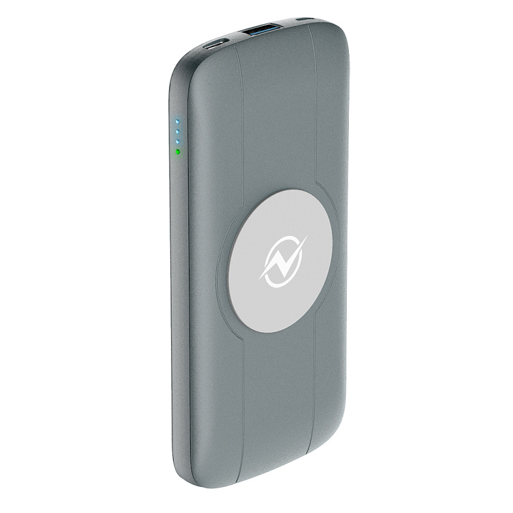 Внешний аккумулятор QW-10, 10000mAh, gray, OLMIO,