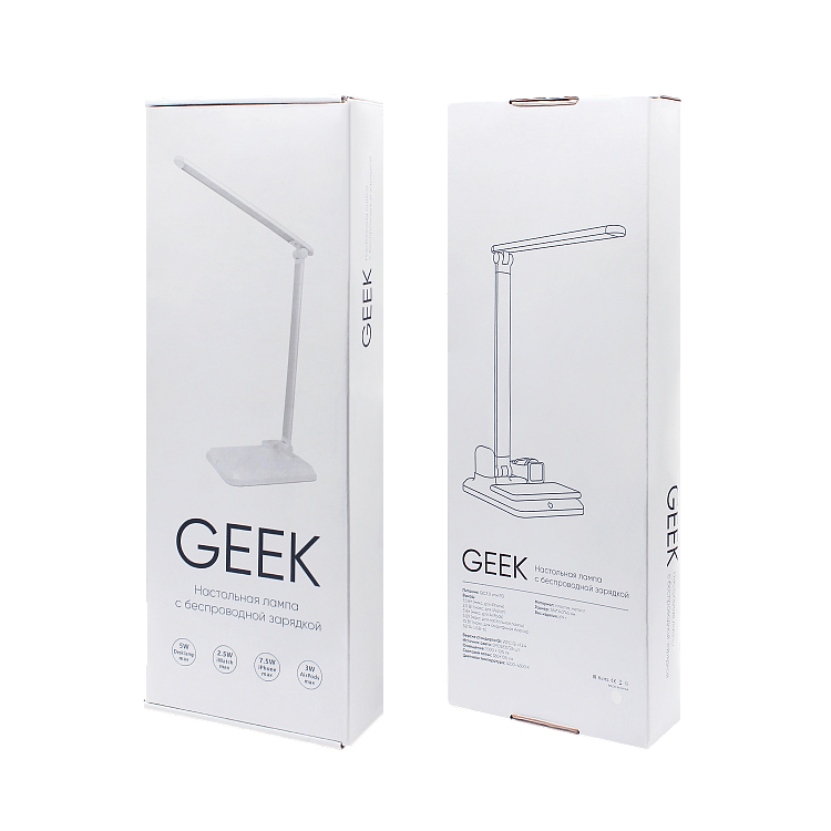 Настольная лампа Geek с беспроводной зарядкой