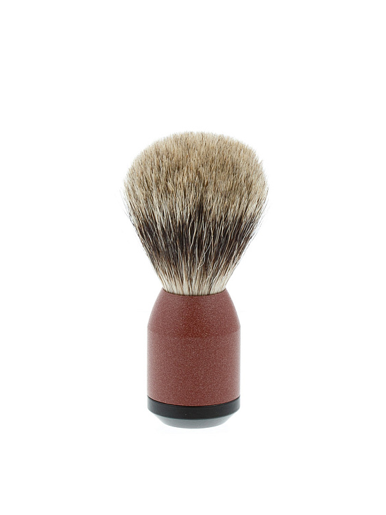 Бритвенный набор IL Ceppo: станок, помазок, чаша, подставка, красно-черный матовый цвет