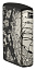 Зажигалка ZIPPO Pirates Treasure с покрытием High Polish Black, латунь/сталь, черная, 38x13x57 мм