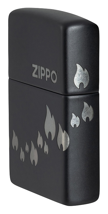 Зажигалка ZIPPO Classic с покрытием Black Matte, латунь/сталь, черная, матовая, 38x13x57 мм