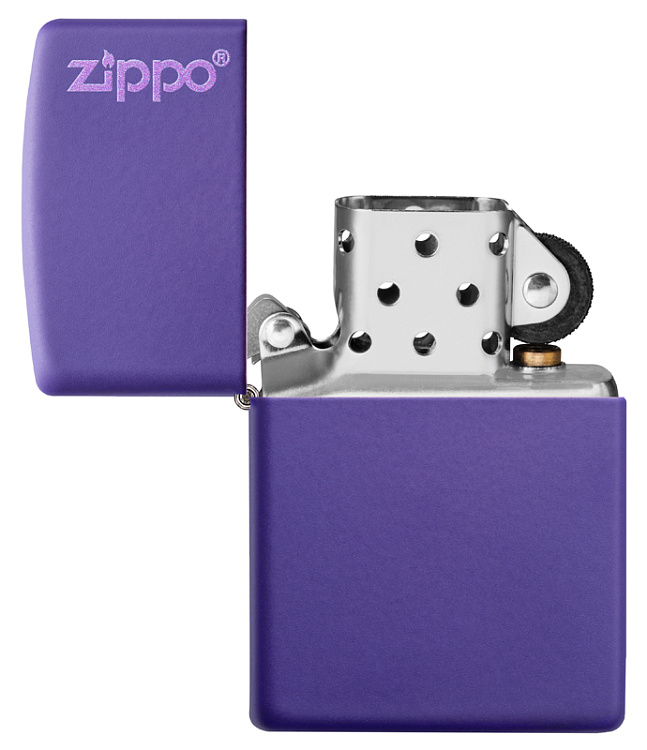 Зажигалка ZIPPO Classic с покрытием Purple Matte, латунь/сталь, фиолетовая, матовая, 38x13x57 мм