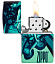 Зажигалка ZIPPO Mermaid Design с покрытием 540 Matte, латунь/сталь, черная, матовая, 38x13x57 мм
