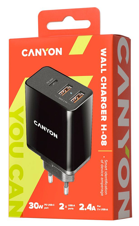Зарядное устройство Canyon H-08 PD с разъемом Type-C