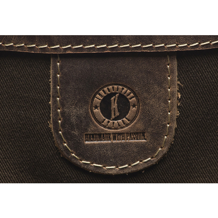 Портфель KLONDIKE Native, натуральная кожа в коричневом цвете, 38 х 14 х 33 см