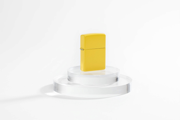 Зажигалка ZIPPO Classic с покрытием Sunflower, латунь/сталь, желтая, глянцевая, 38x13x57 мм