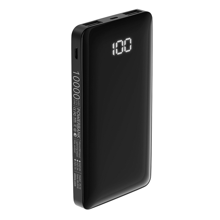 Внешний аккумулятор FS-10, 10000mAh, black, OLMIO,