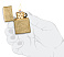 Зажигалка ZIPPO Classic с покрытием Tumbled Brass, латунь/сталь, золотистая, матовая, 38x13x57 мм