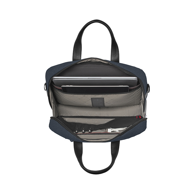 Портфель VICTORINOX Architecture Urban2 Briefcase 15'', синий, полиэстер/кожа, 42x13x31 см, 16 л