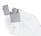 Зажигалка ZIPPO с покрытием Satin Chrome, латунь/сталь, серебристая, матовая, 38x13x57 мм