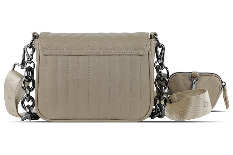 Сумка наплечная женская BUGATTI Sira, песочная, полиуретан, 21х6х16 см