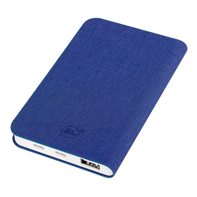 Универсальный аккумулятор "Provence" (5000mAh),голубой,7,5х12,1х1,1см, искусственная кожа,пл