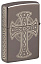 Зажигалка ZIPPO Celtic Cross Design с покрытием Black Ice®, латунь/сталь, черная, 38x13x57 мм