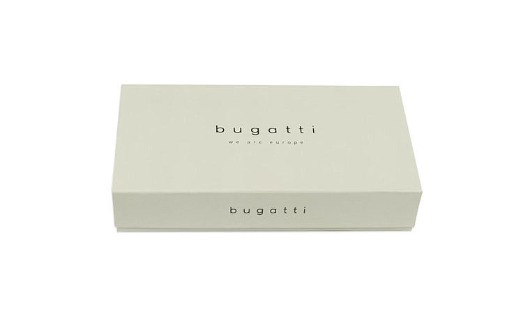 Ключница BUGATTI Sina, голубая, воловья кожа/полиэстер, 13х1,5х7 см