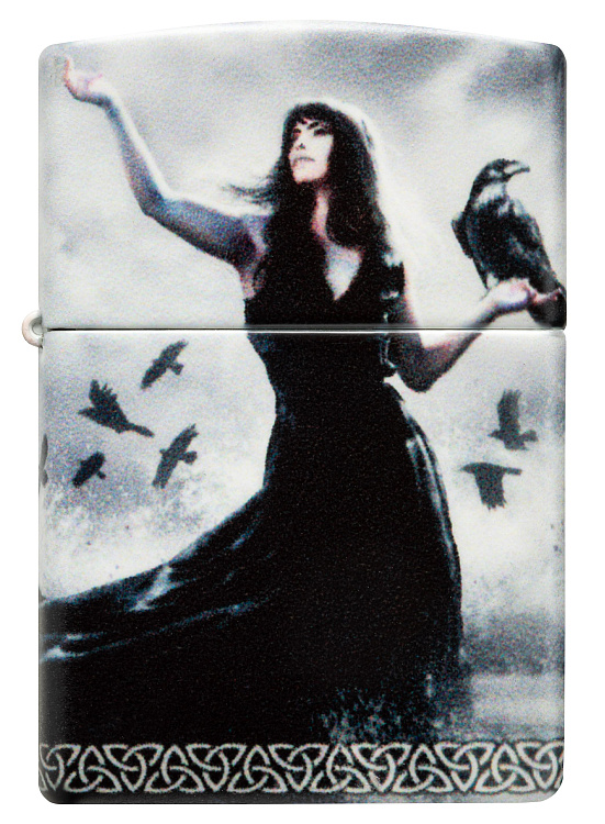 Зажигалка ZIPPO Mazzi® с покрытием 540 Matte, латунь/сталь, белая, 38x13x57 мм