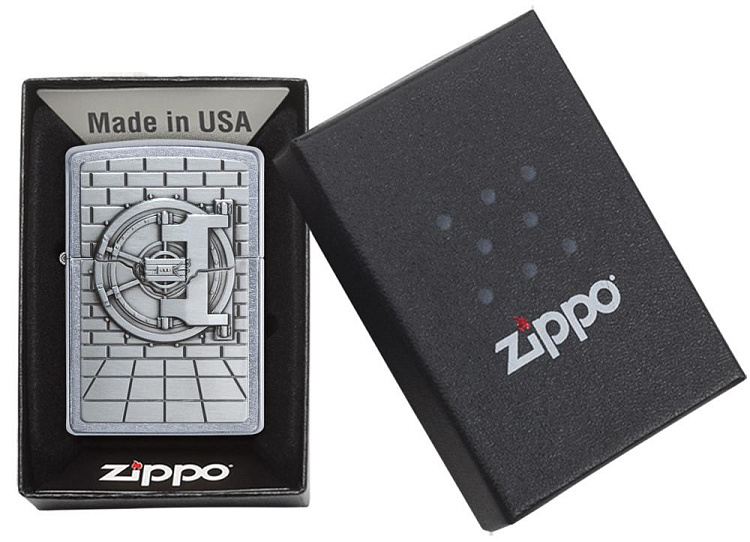 Зажигалка ZIPPO Classic с покрытием Street Chrome™,  латунь/сталь, серебристая, матовая, 38x13x57 мм