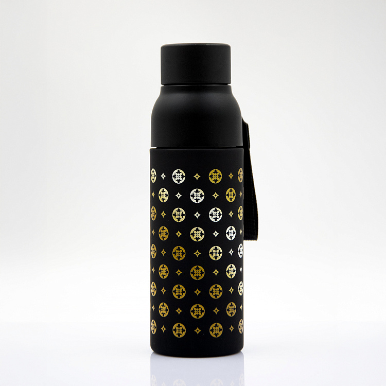 Термобутылка Button Black