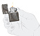 Зажигалка ZIPPO Armor™ Wolf  с покрытием High Polish Black Ice®, латунь/сталь, чёрная, 38x13x57 мм