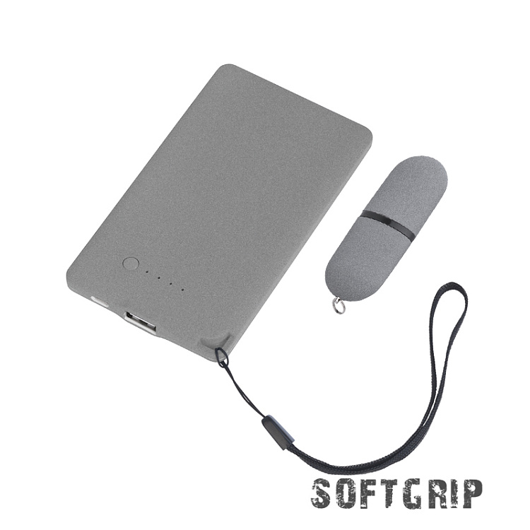 Подарочный набор "Камень" с покрытием soft grip на 2 предмета